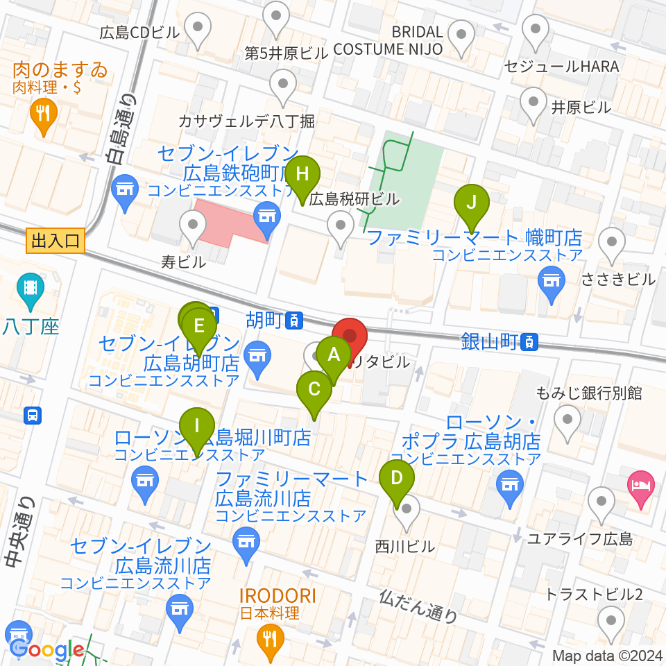 JM music Vocal School 広島周辺のカフェ一覧地図