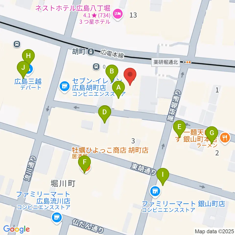 JM music Vocal School 広島周辺のカフェ一覧地図