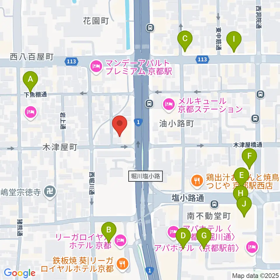 コントラバス工房 角本周辺のカフェ一覧地図