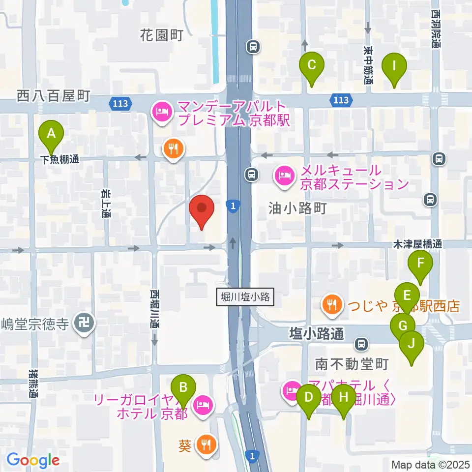 コントラバス工房 角本周辺のカフェ一覧地図