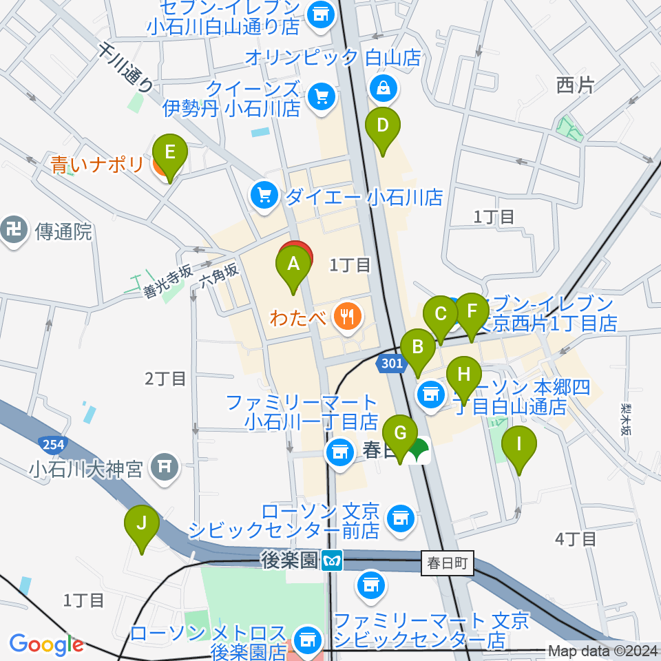 アルトフィールド音楽教室周辺のカフェ一覧地図