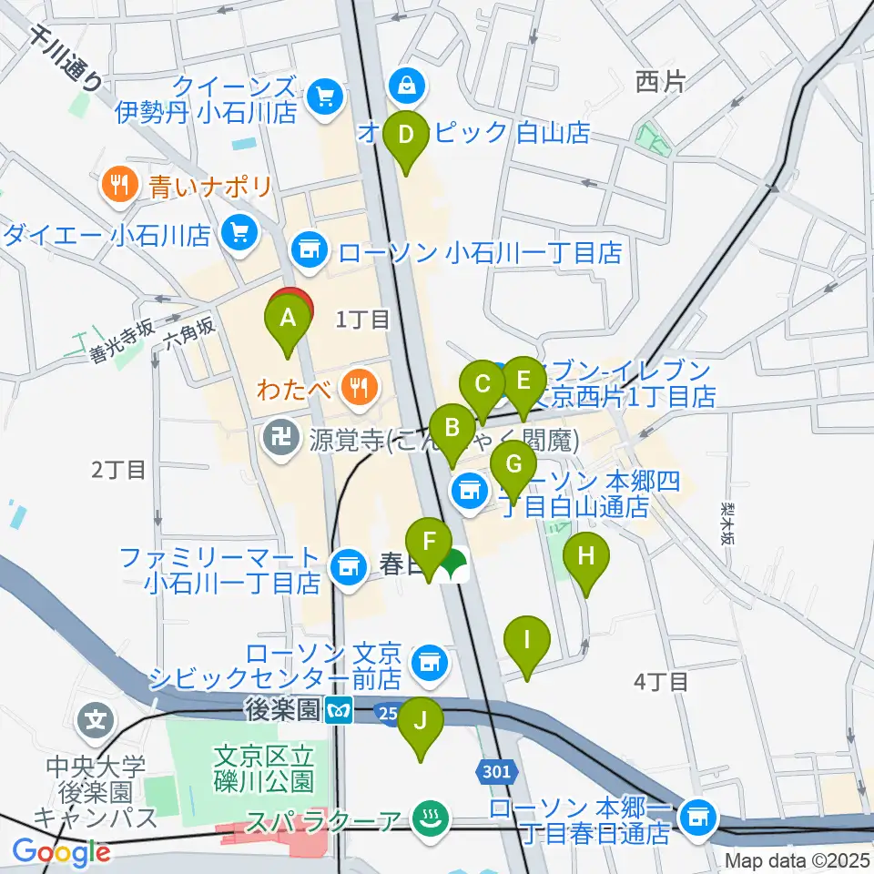 アルトフィールド音楽教室周辺のカフェ一覧地図