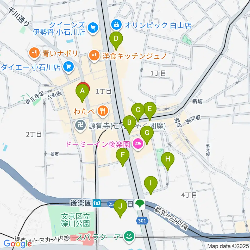 アルトフィールド音楽教室周辺のカフェ一覧地図