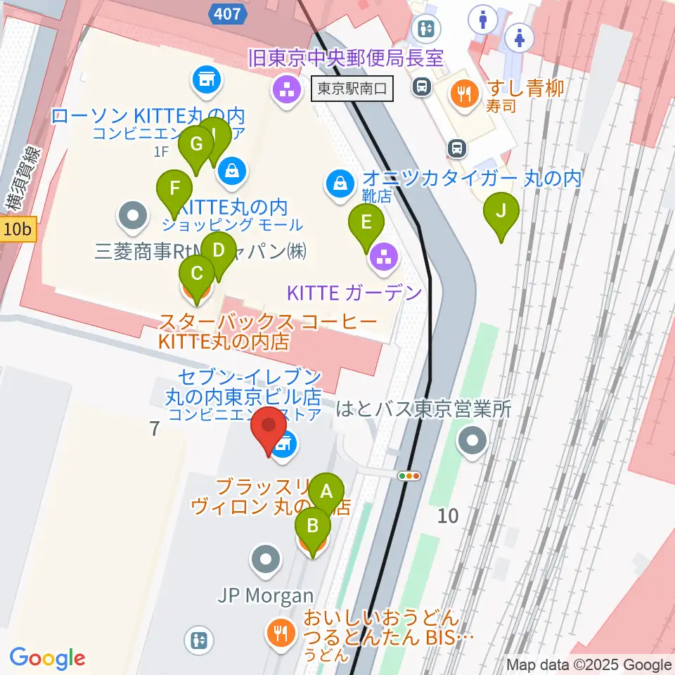 東京丸の内コットンクラブ周辺のカフェ一覧地図