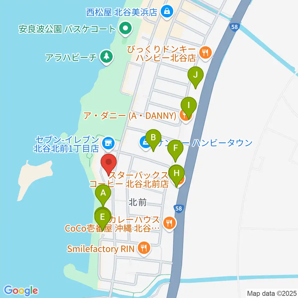 南国ピアノ芸術周辺のカフェ一覧地図
