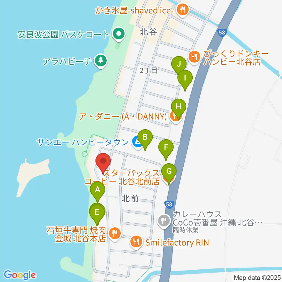 南国ピアノ芸術周辺のカフェ一覧地図