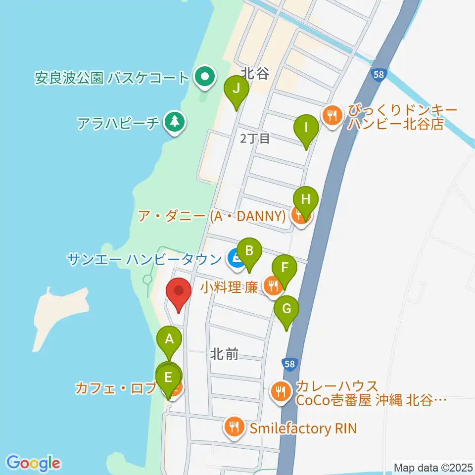 南国ピアノ芸術周辺のカフェ一覧地図