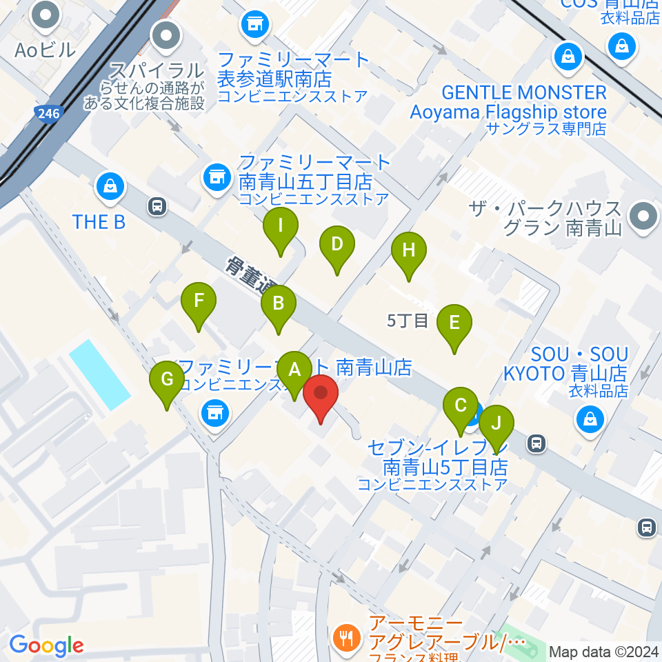 JBG音楽院 東京校周辺のカフェ一覧地図