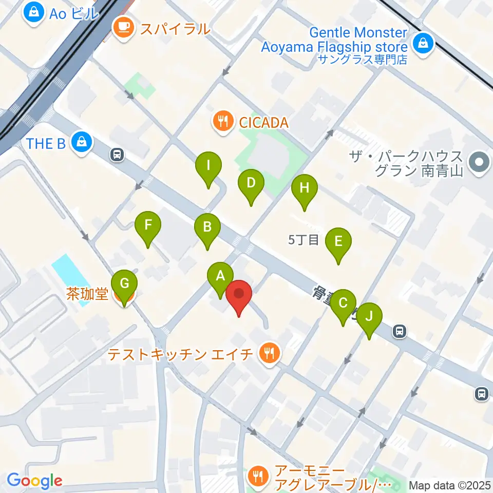 JBG音楽院 東京校周辺のカフェ一覧地図