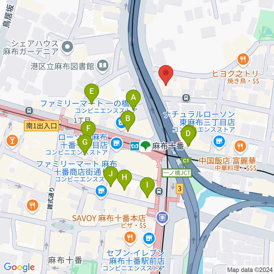 スタジオファイン周辺のカフェ一覧地図