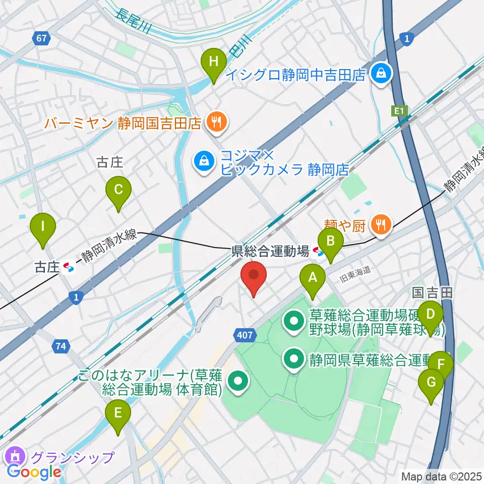 ヤマモトレコーディングスタジオ周辺のカフェ一覧地図