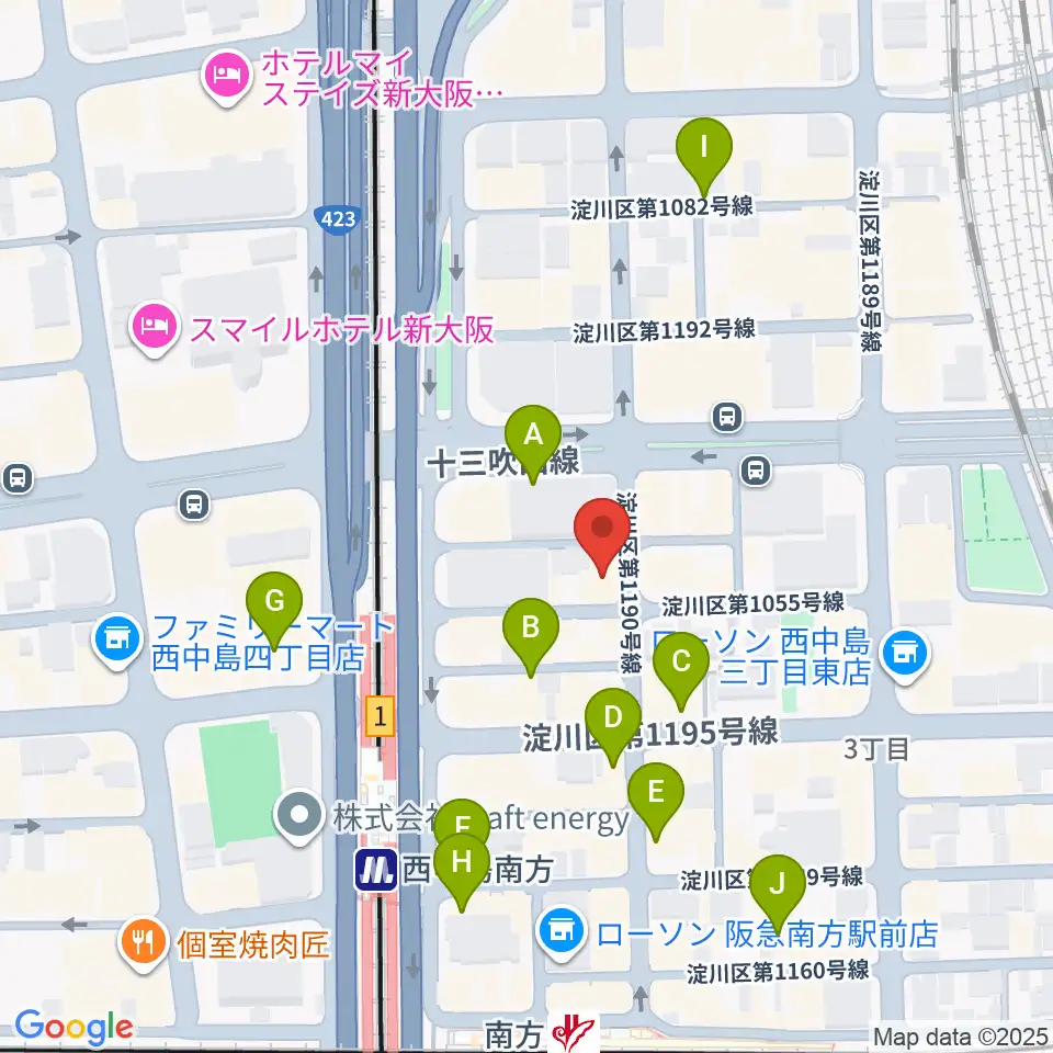 グスクミュージッククラブ周辺のカフェ一覧地図
