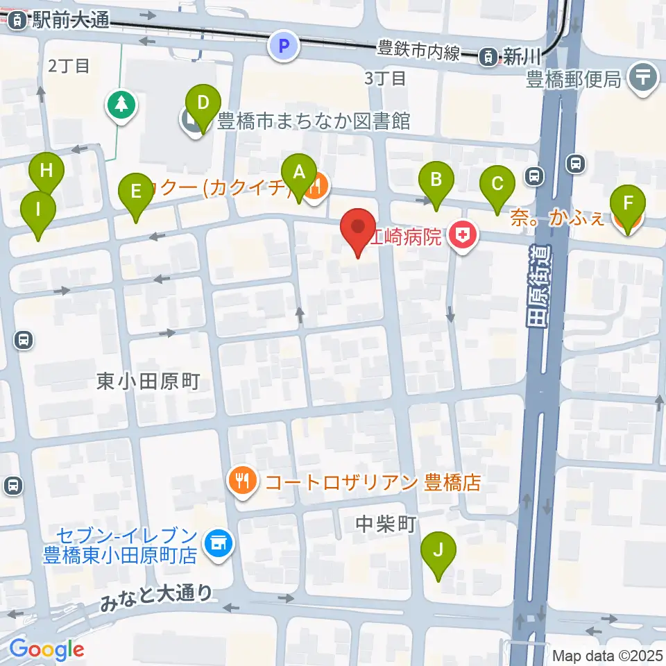 ハヤシ楽器リハーサルスタジオ周辺のカフェ一覧地図