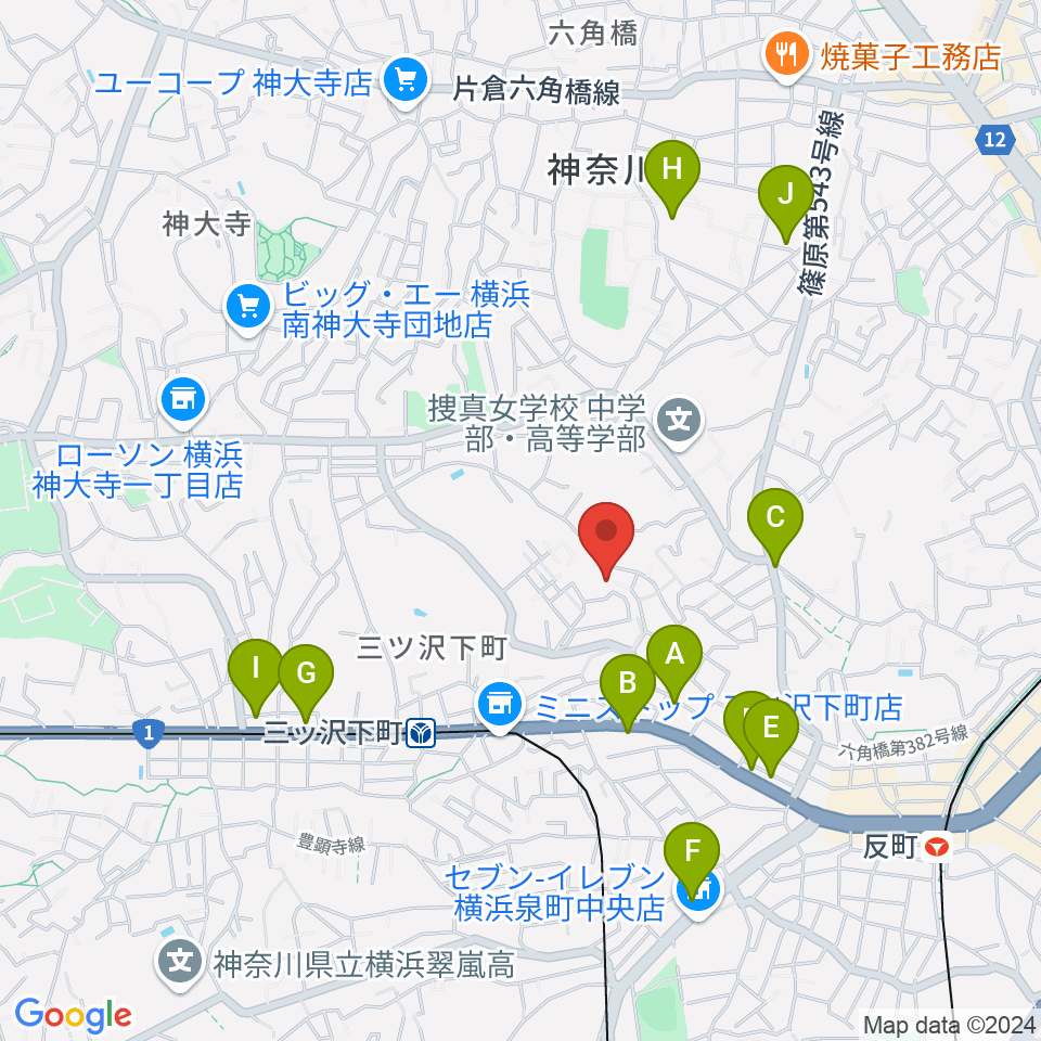 リバーシティミュージックエンタテインメント周辺のカフェ一覧地図