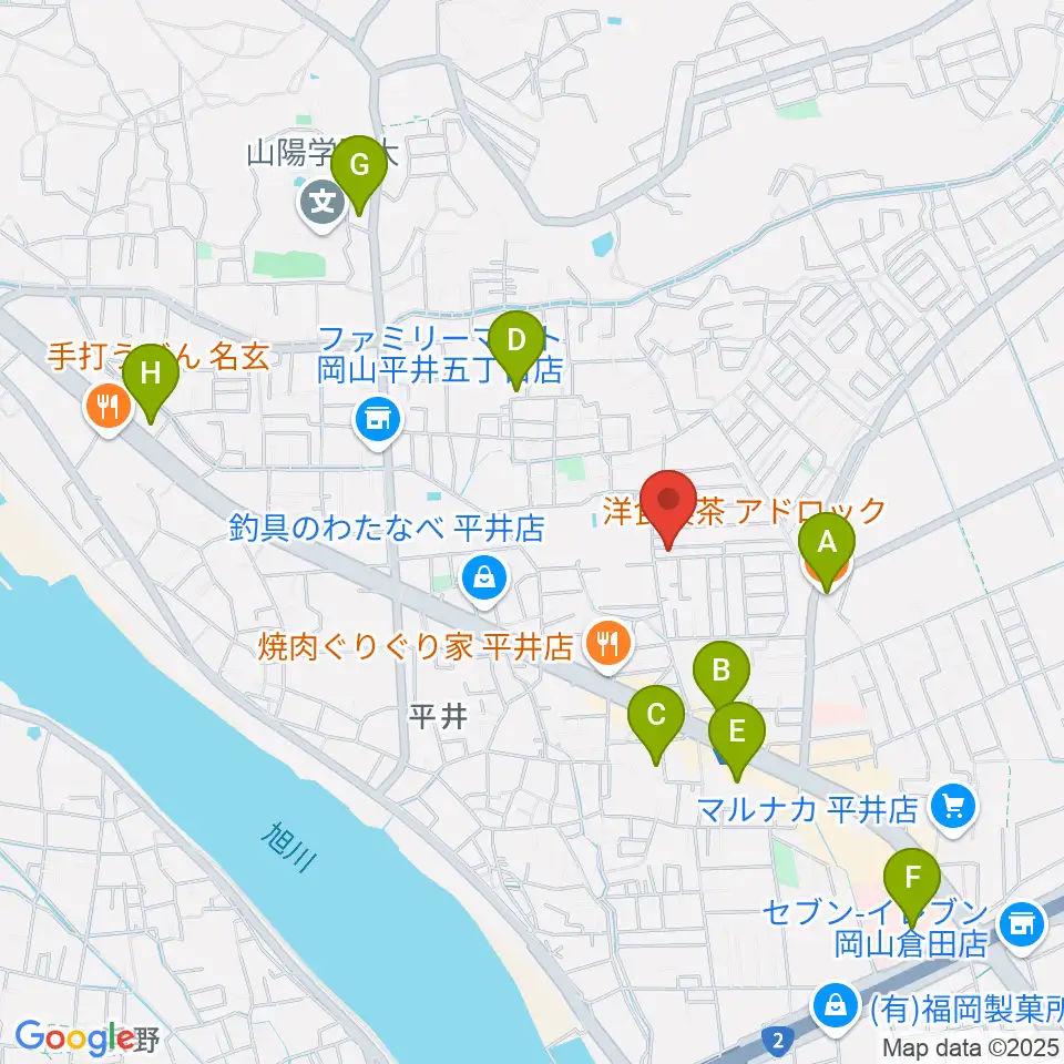 オトノハ周辺のカフェ一覧地図