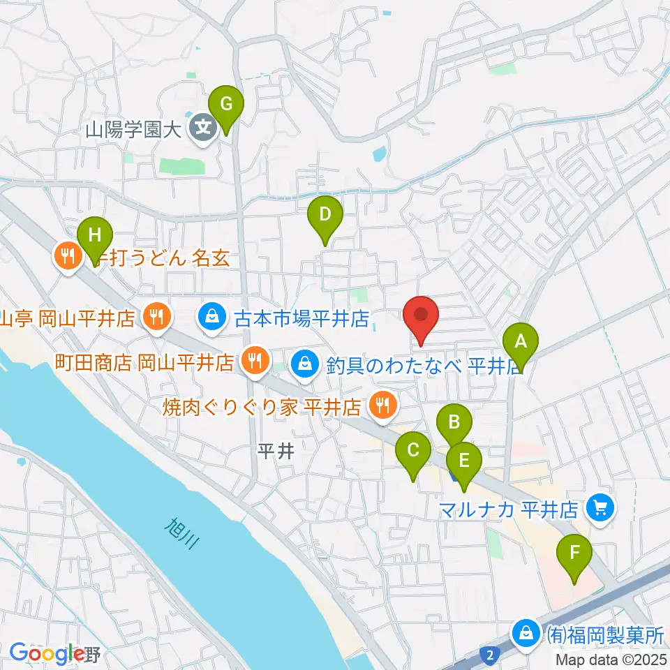 オトノハ周辺のカフェ一覧地図