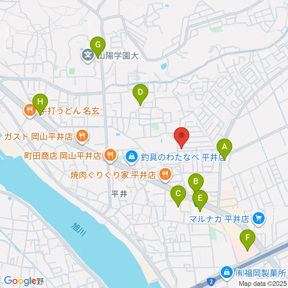 オトノハ周辺のカフェ一覧地図