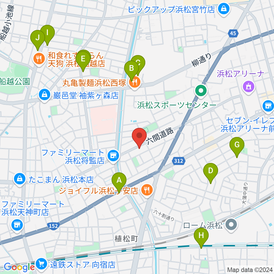 音楽教室キューズランド周辺のカフェ一覧地図