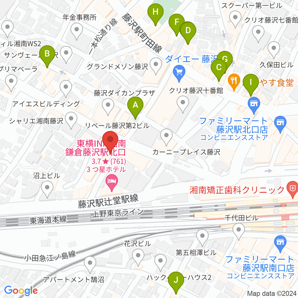 楽器屋BOW周辺のカフェ一覧地図