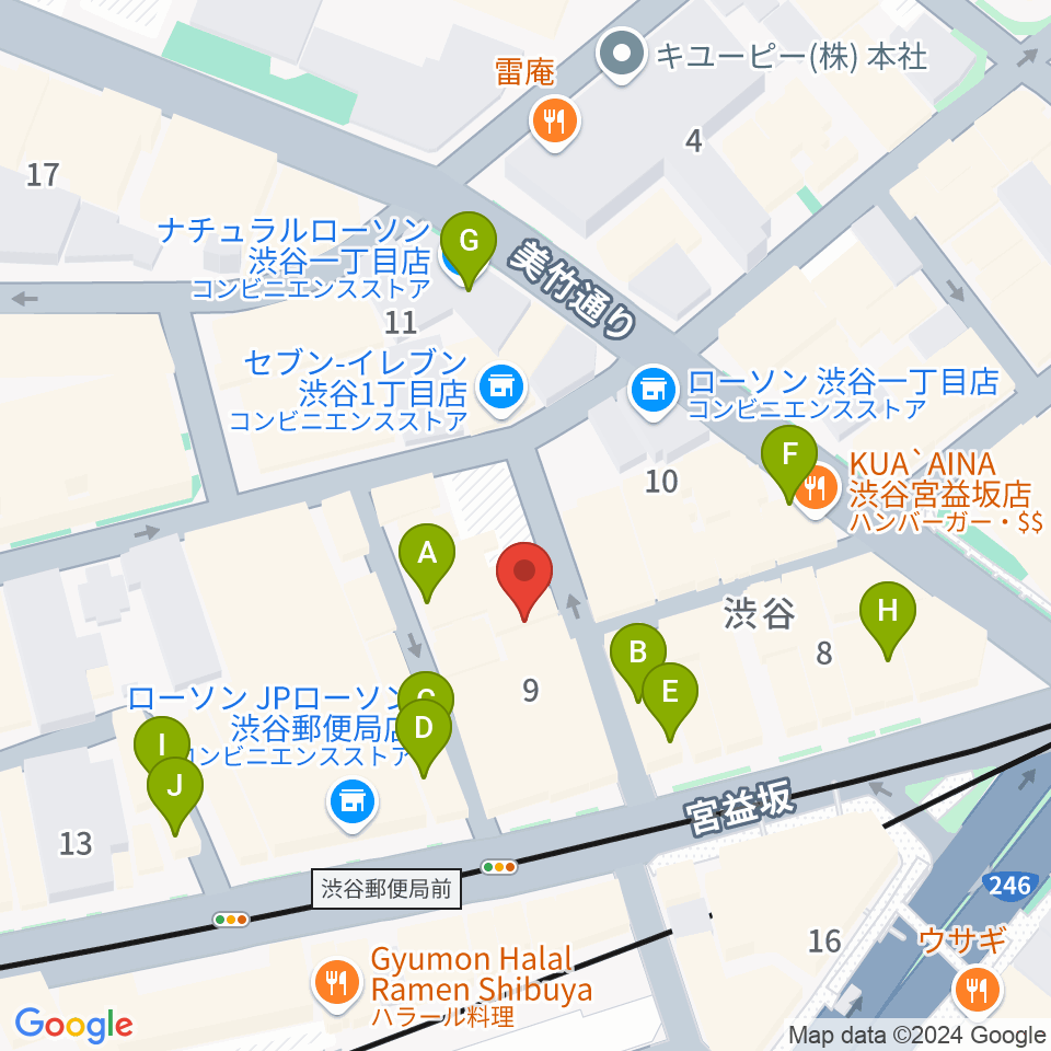 ヴォイスレッスンジャス周辺のカフェ一覧地図