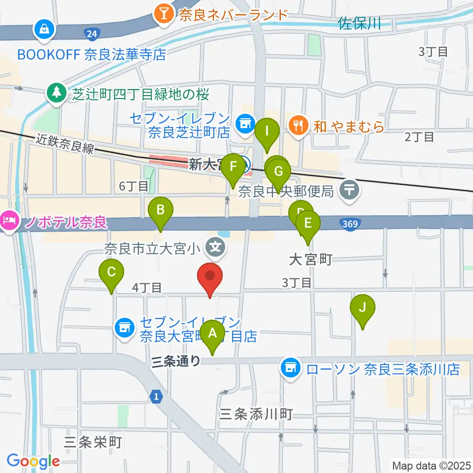 新大宮G5周辺のカフェ一覧地図