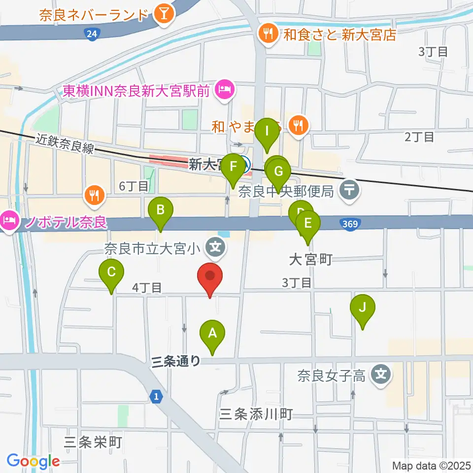 新大宮G5周辺のカフェ一覧地図