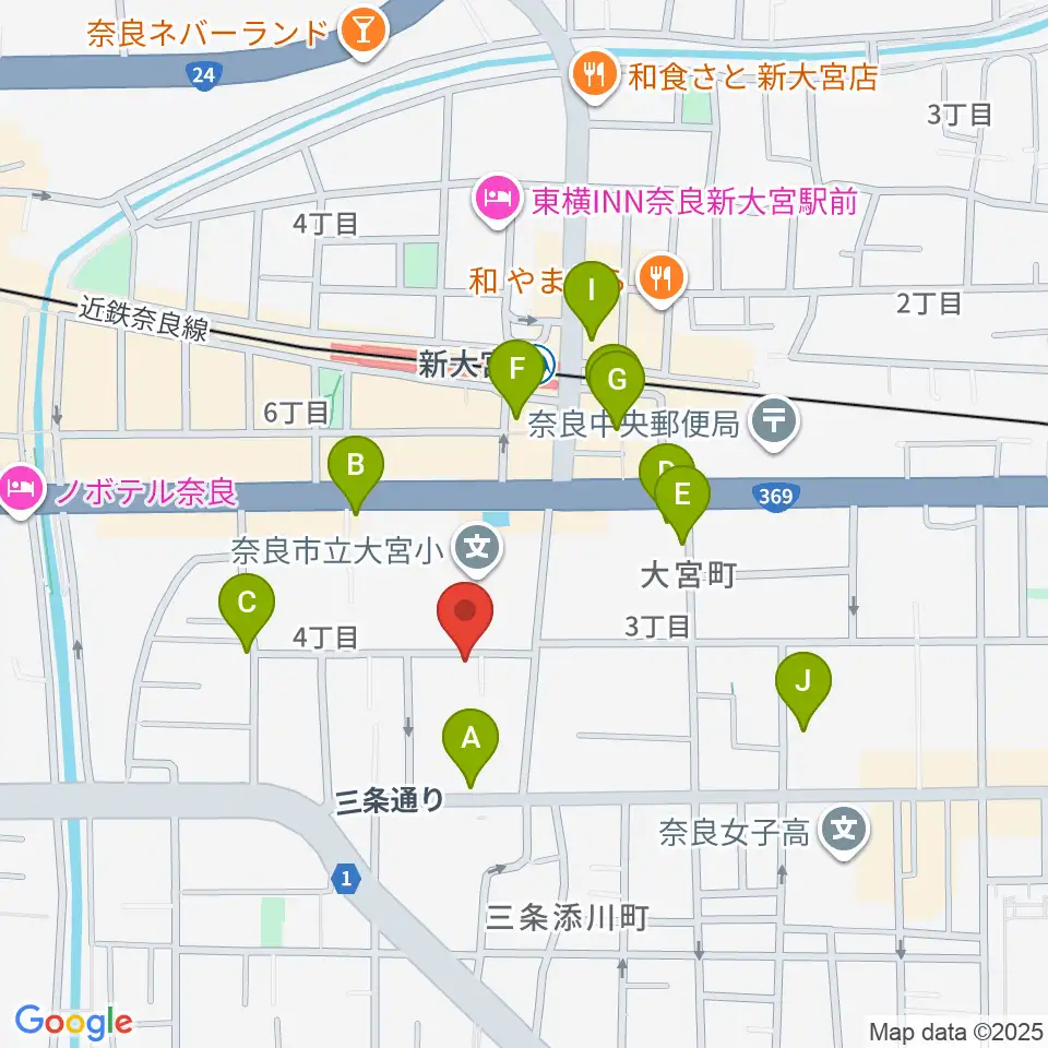 新大宮G5周辺のカフェ一覧地図