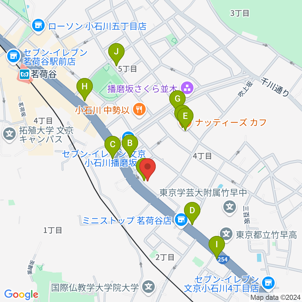 コムコムミュージックスクール周辺のカフェ一覧地図