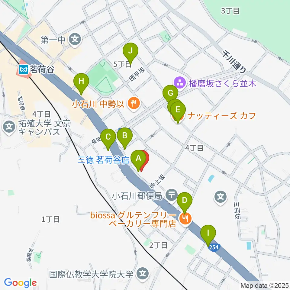 コムコムミュージックスクール周辺のカフェ一覧地図