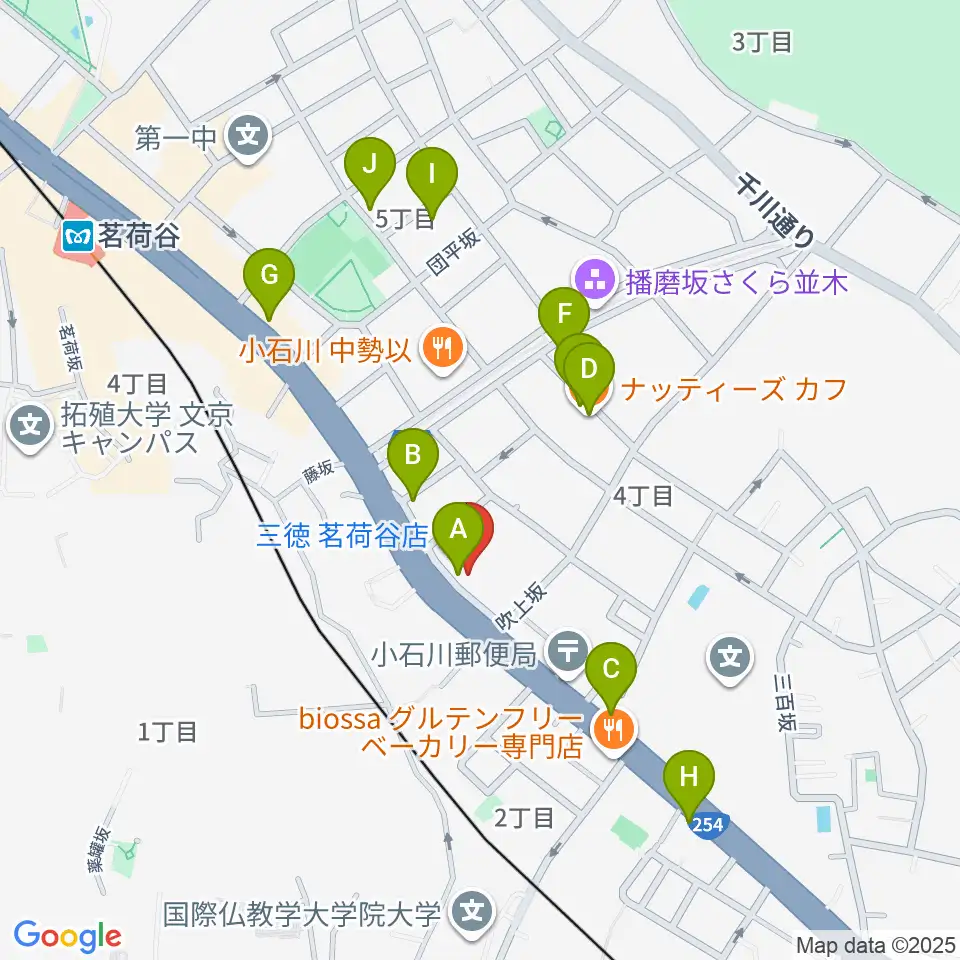 コムコムミュージックスクール周辺のカフェ一覧地図