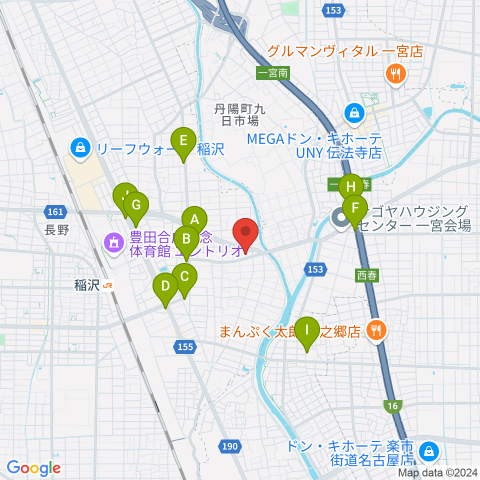 フレンズ音楽院周辺のカフェ一覧地図