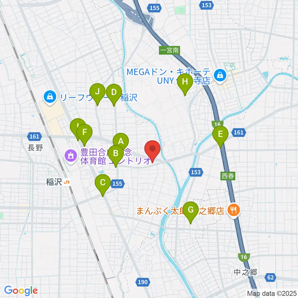 フレンズ音楽院周辺のカフェ一覧地図