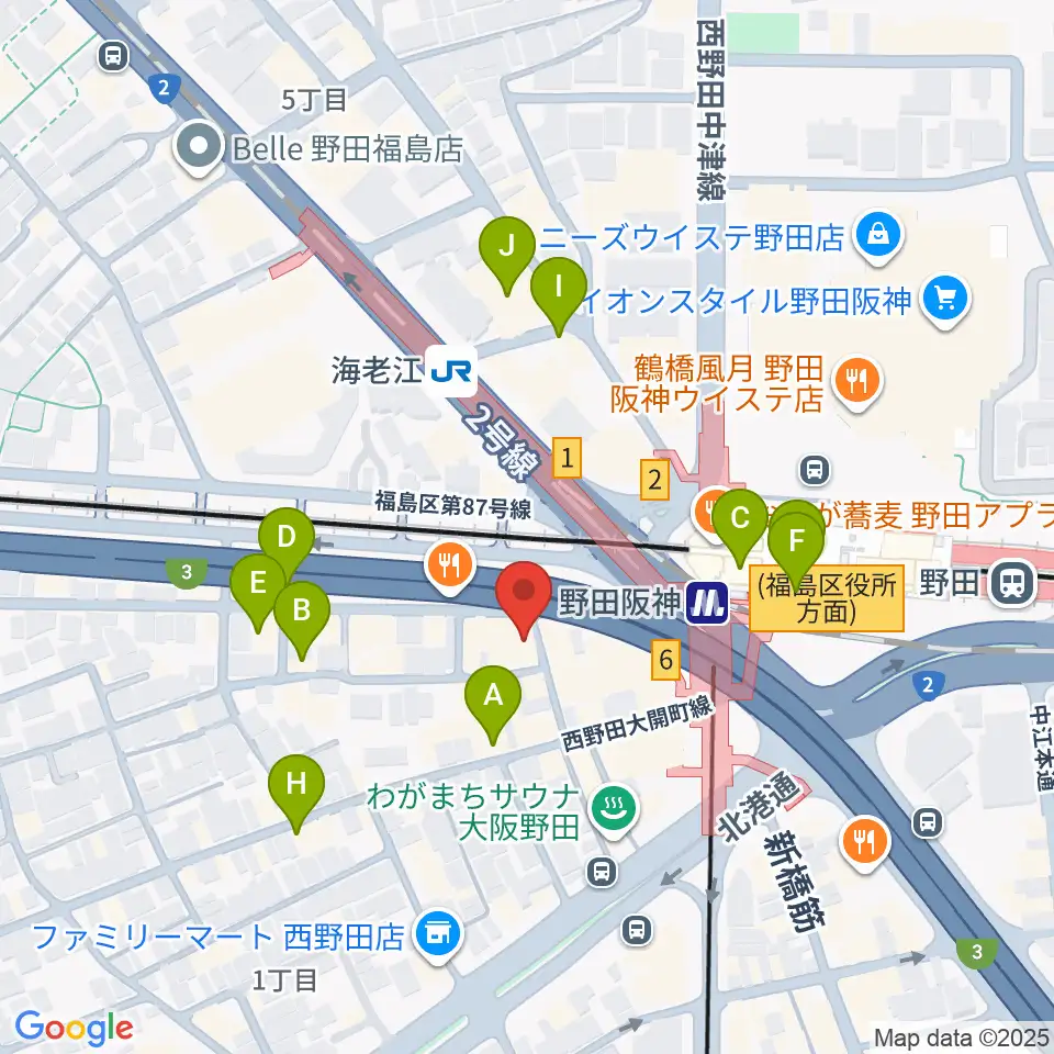 STUDIO JBL周辺のカフェ一覧地図
