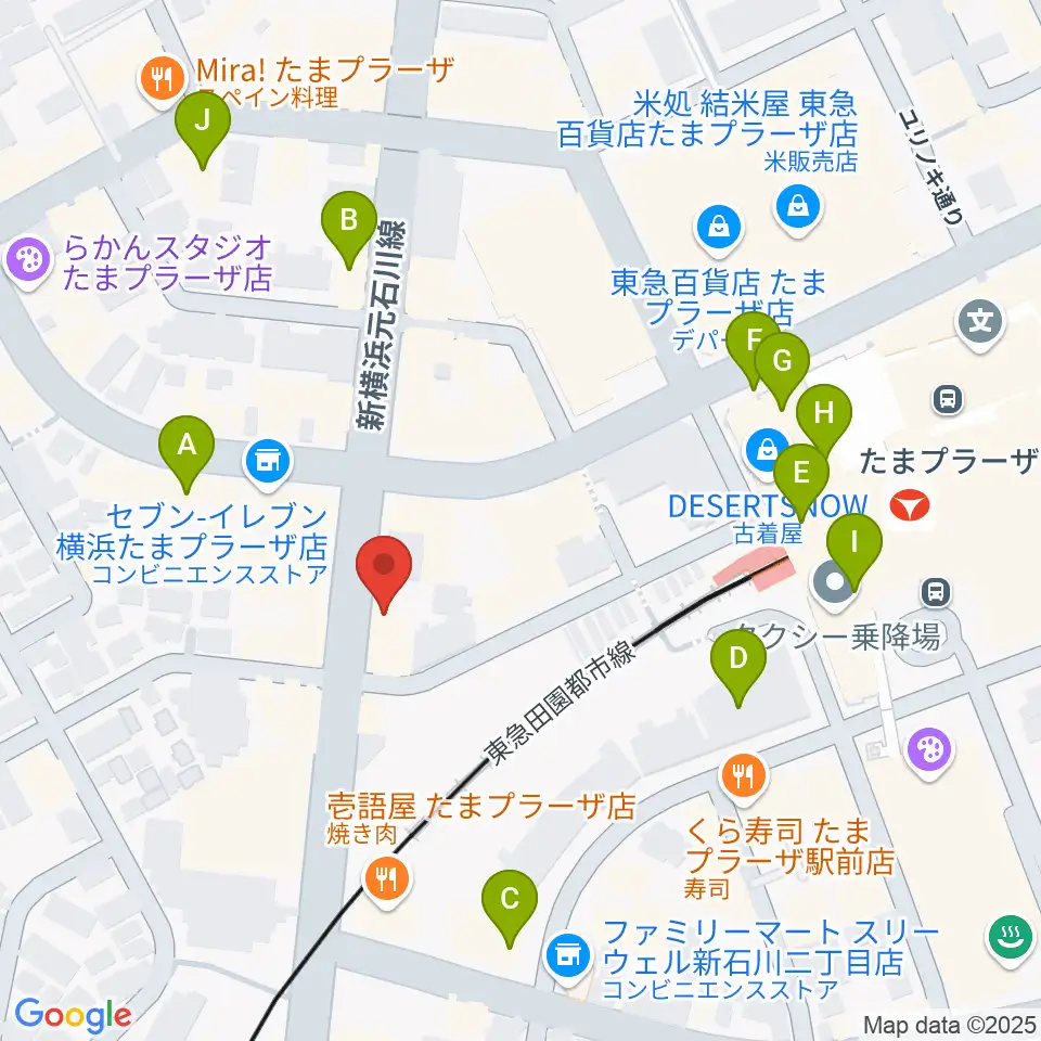 グレースハープ横浜たまプラーザ店周辺のカフェ一覧地図