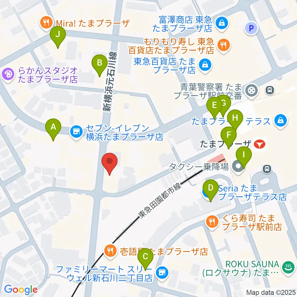 グレースハープ横浜たまプラーザ店周辺のカフェ一覧地図