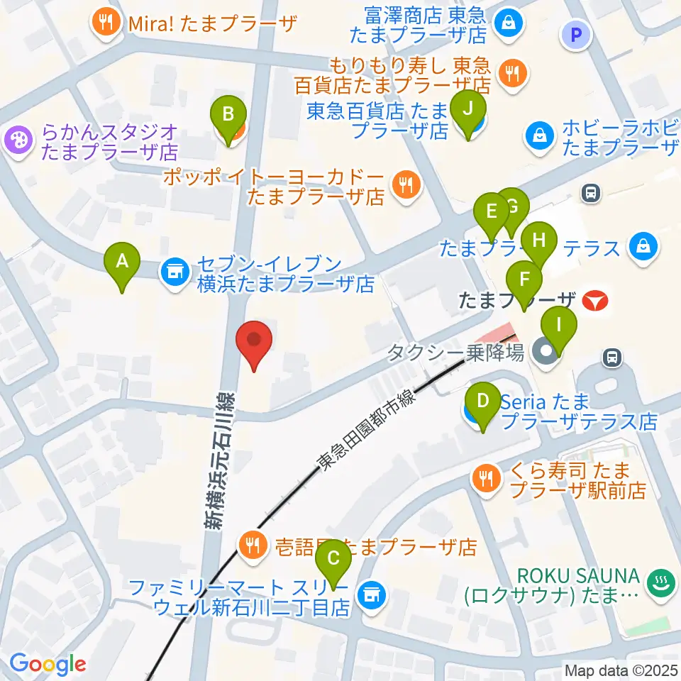グレースハープ横浜たまプラーザ店周辺のカフェ一覧地図