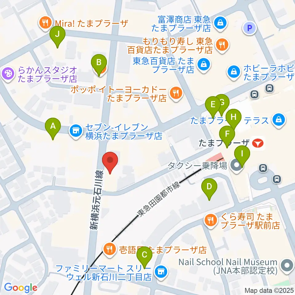 グレースハープ横浜たまプラーザ店周辺のカフェ一覧地図