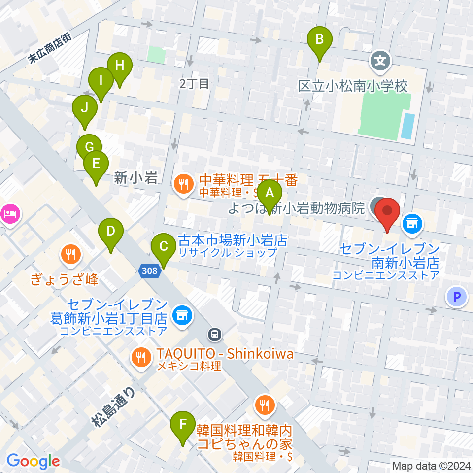 新小岩BOTTON CLUB周辺のカフェ一覧地図