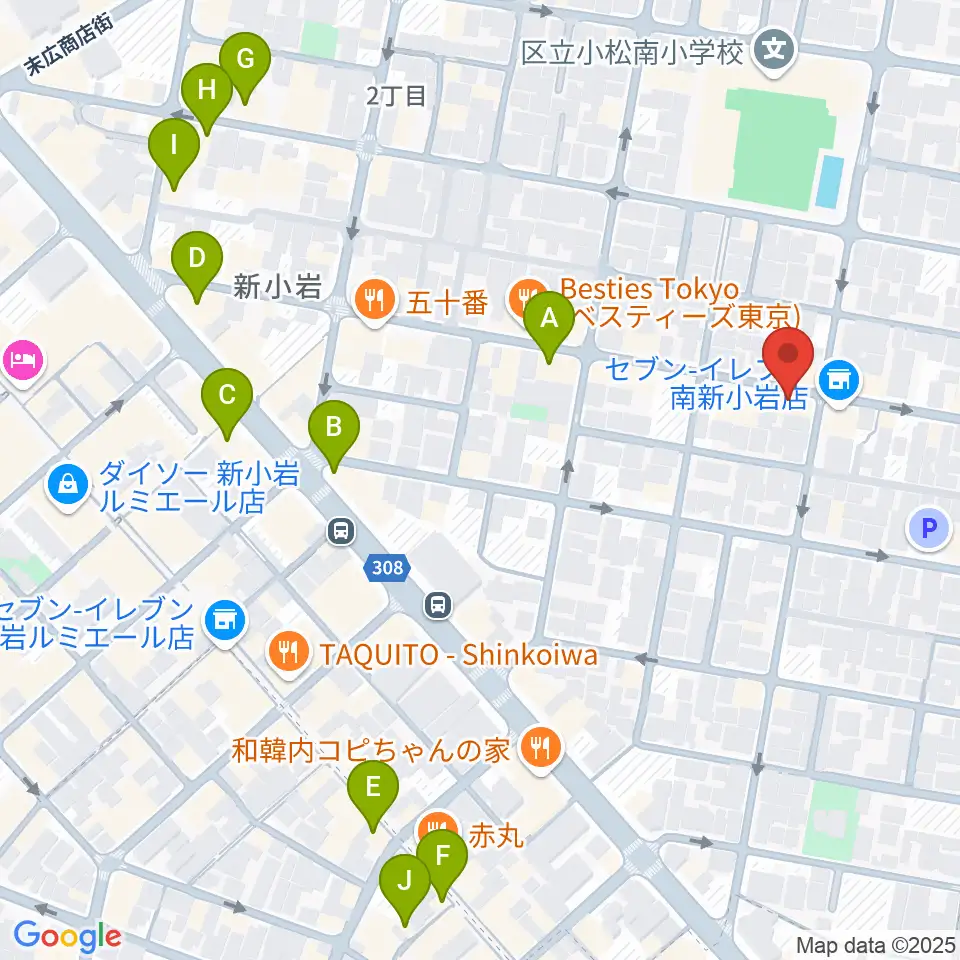 新小岩BOTTON CLUB周辺のカフェ一覧地図