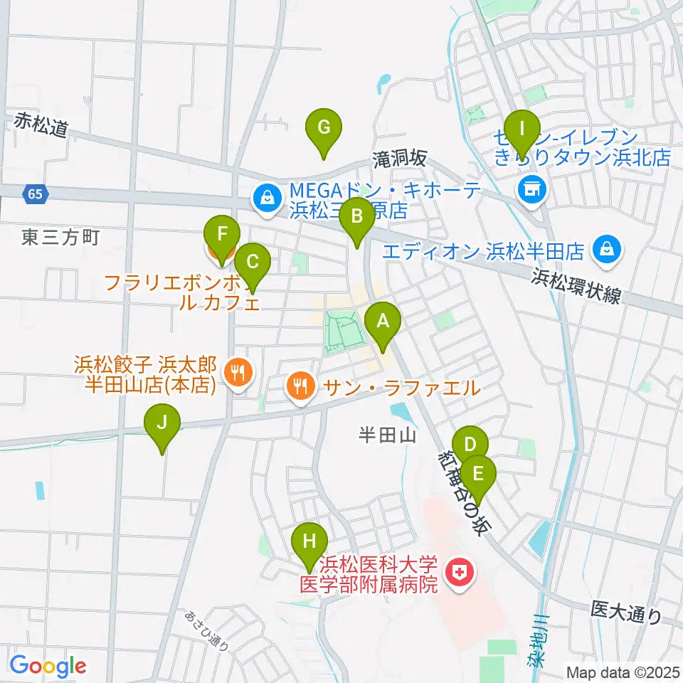 田村音楽教室ジャズインビーフラット周辺のカフェ一覧地図
