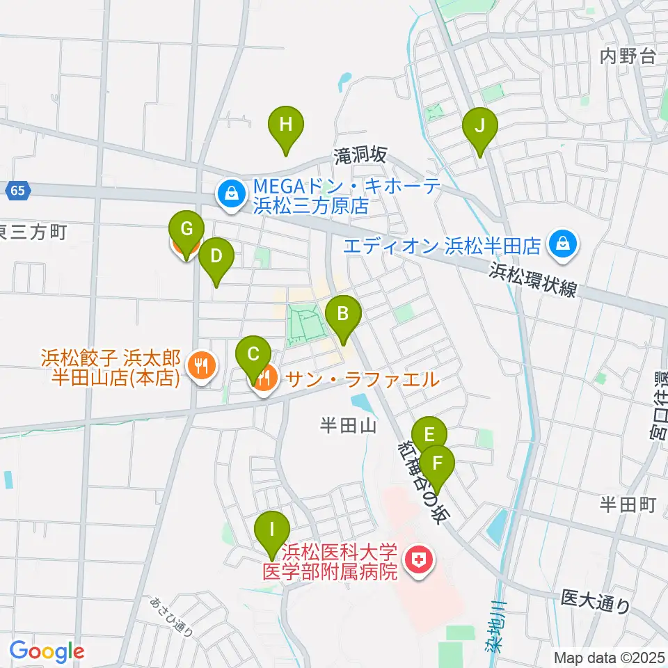 Jazz in B♭ 田村音楽教室周辺のカフェ一覧地図