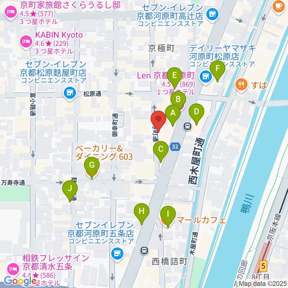 MURATA MUSIC ムラータミュージック周辺のカフェ一覧地図