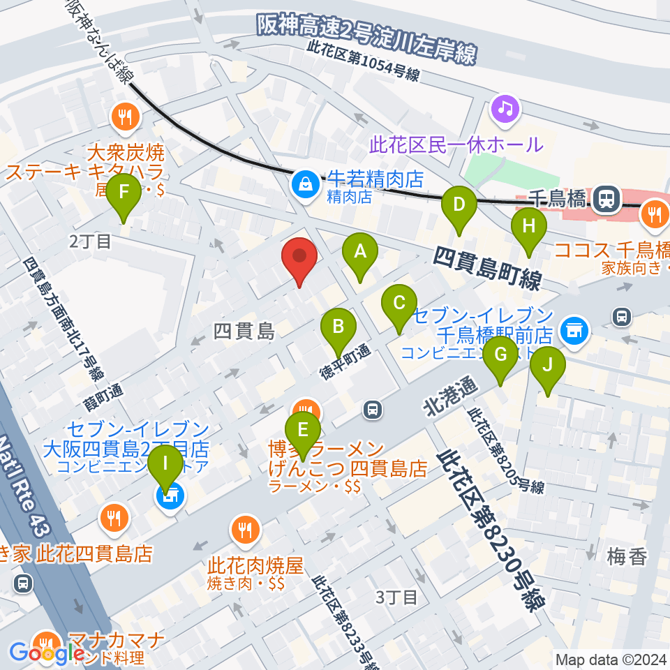 ハイエンドミュージック周辺のカフェ一覧地図