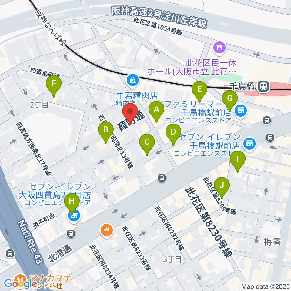 ハイエンドミュージック周辺のカフェ一覧地図