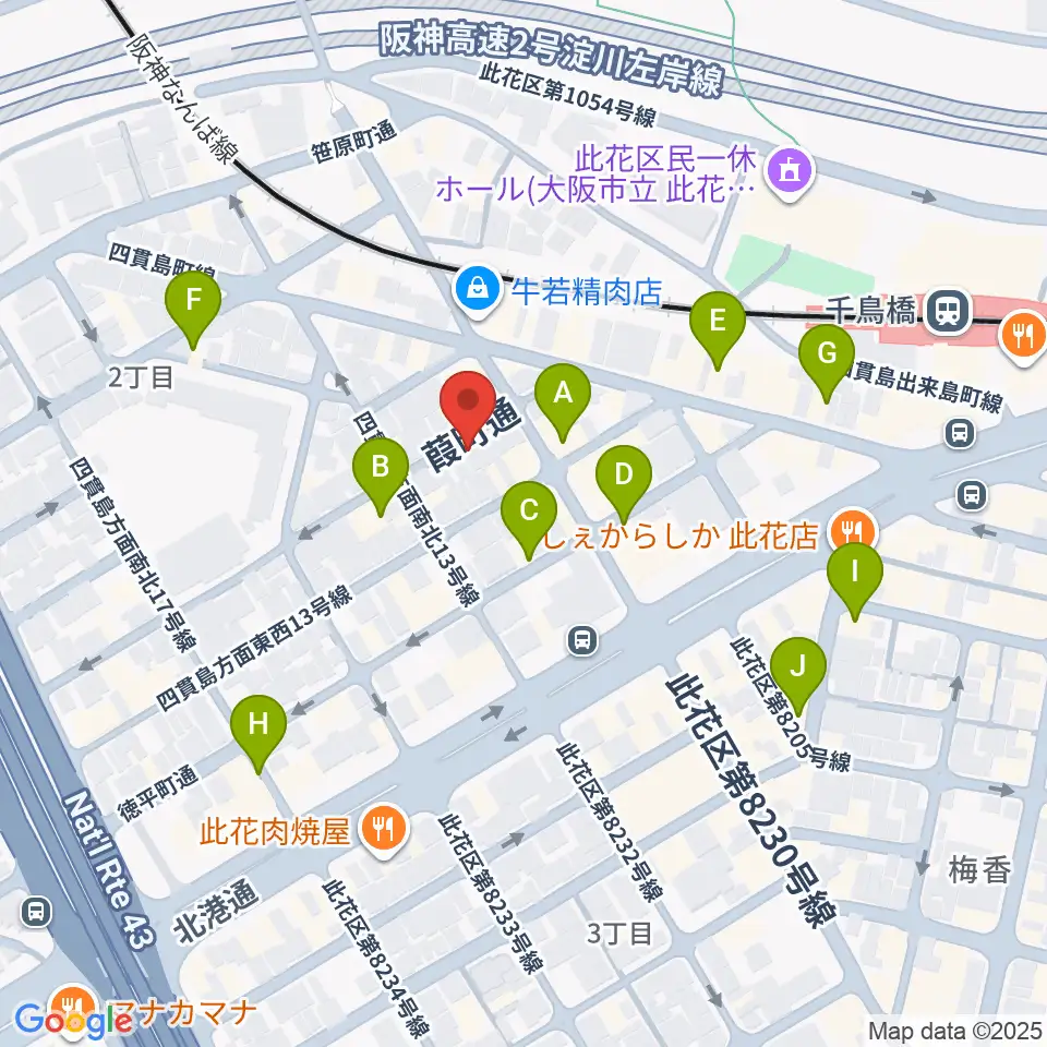 ハイエンドミュージック周辺のカフェ一覧地図