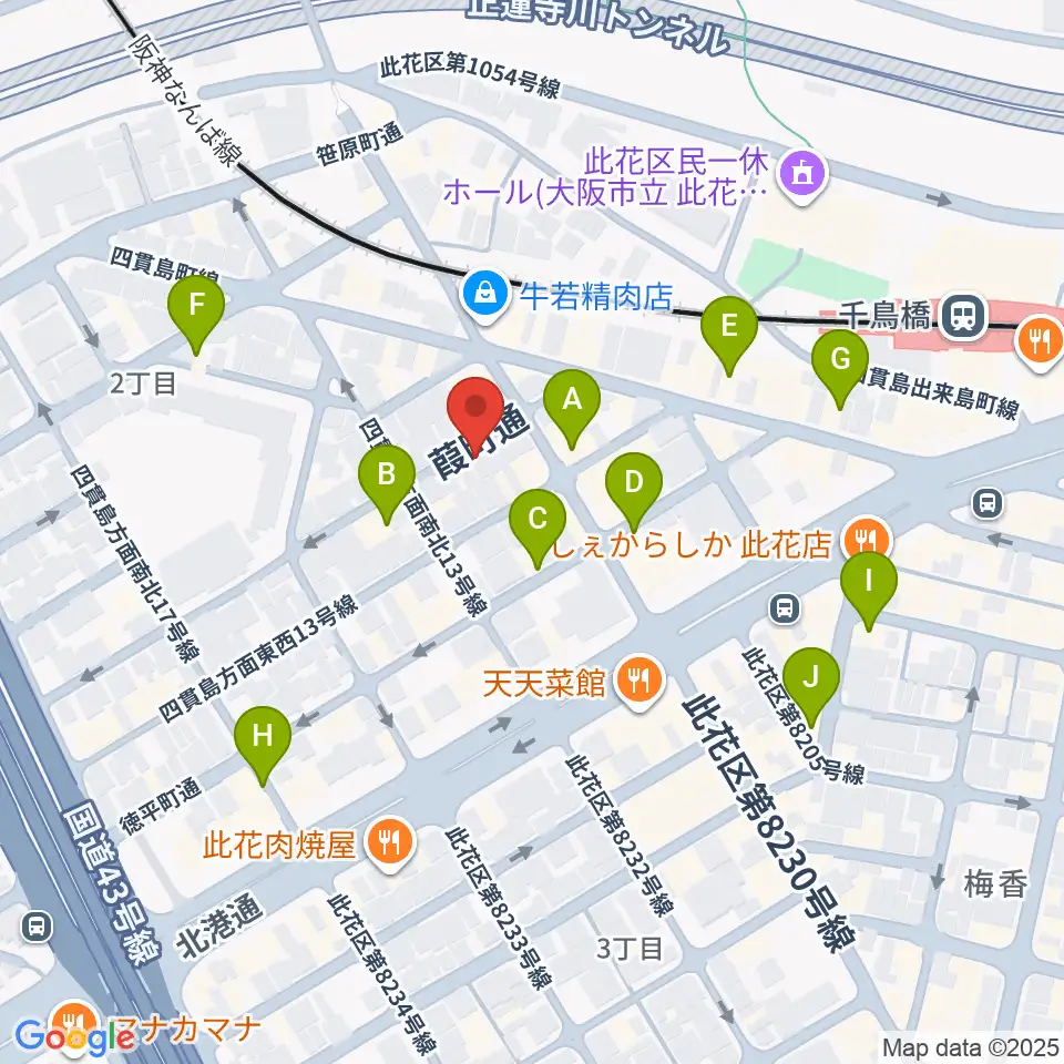 ハイエンドミュージック周辺のカフェ一覧地図