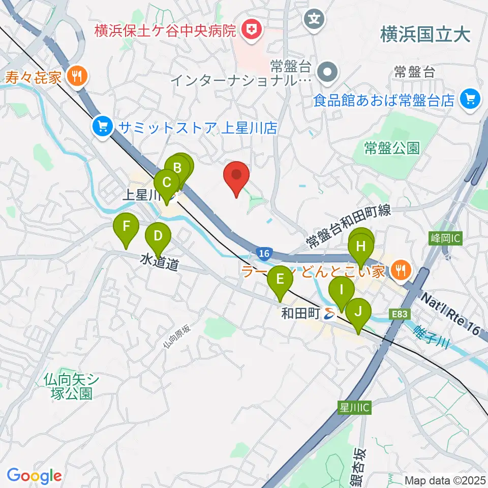 横浜ミュージックアカデミー周辺のカフェ一覧地図