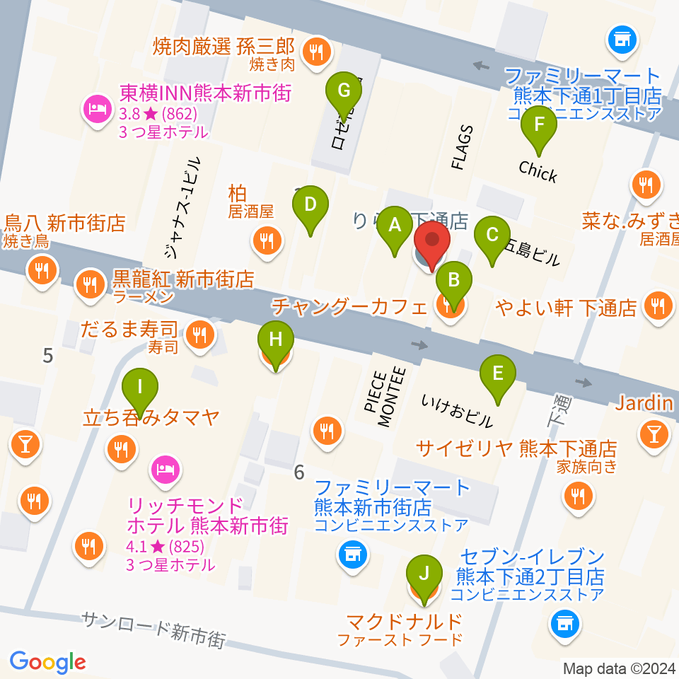 尚廉周辺のカフェ一覧地図