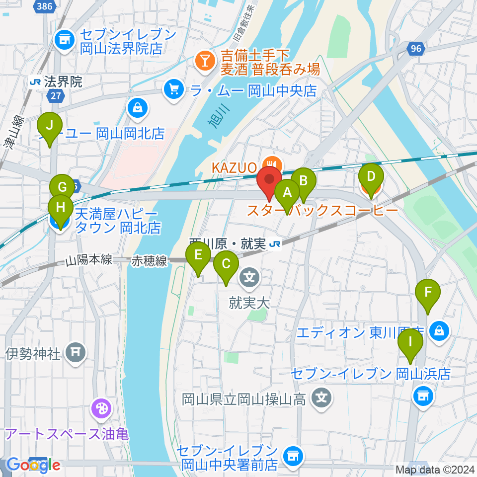 TORINOS トリノス　周辺のカフェ一覧地図