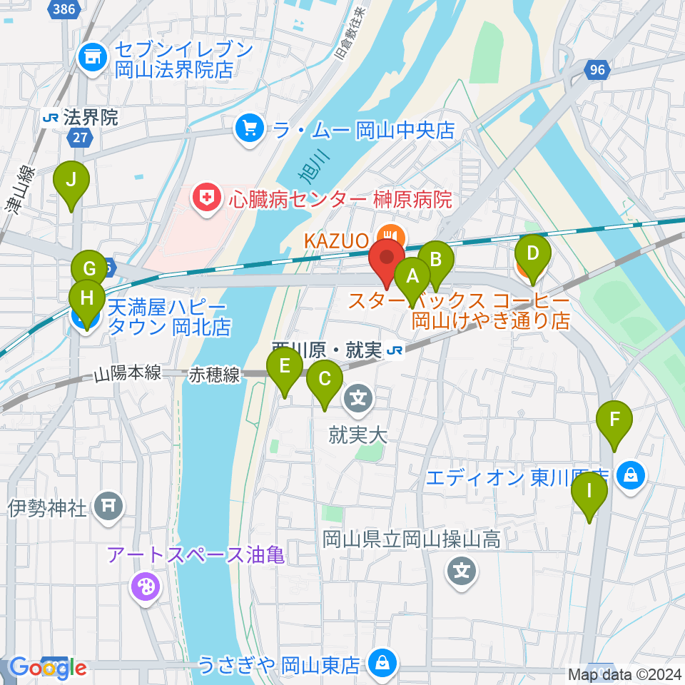 TORINOS トリノス　周辺のカフェ一覧地図